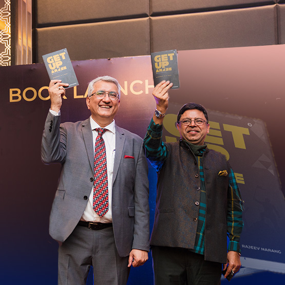 Rajeev Narang and ajit gupta book launch